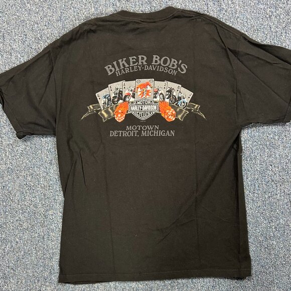 Biker Bob's Motown Detroit Harley Davidson T Shirt Sz L - Picture 6 of 9